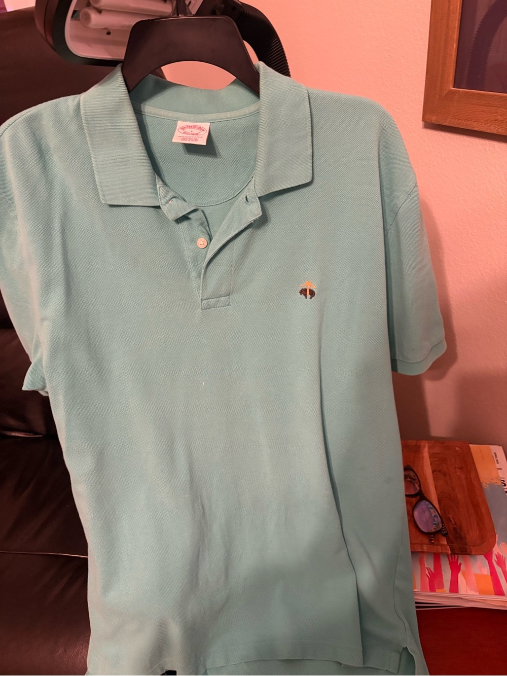 Brooks Brothers Teal Polo with Small Chest Emblem